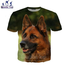 Mamba top Men's T-shirts 3D Hot Cute Animal German Shepherd Dog T Shirt Street Tees Women Tshirt Beach Hip Hop Men Pullover E019