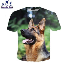 Mamba top Men's T-shirts 3D Hot Cute Animal German Shepherd Dog T Shirt Street Tees Women Tshirt Beach Hip Hop Men Pullover E019