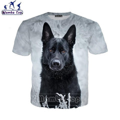 Mamba top Men's T-shirts 3D Hot Cute Animal German Shepherd Dog T Shirt Street Tees Women Tshirt Beach Hip Hop Men Pullover E019