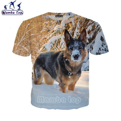 Mamba top Men's T-shirts 3D Hot Cute Animal German Shepherd Dog T Shirt Street Tees Women Tshirt Beach Hip Hop Men Pullover E019