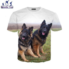 Mamba top Men's T-shirts 3D Hot Cute Animal German Shepherd Dog T Shirt Street Tees Women Tshirt Beach Hip Hop Men Pullover E019