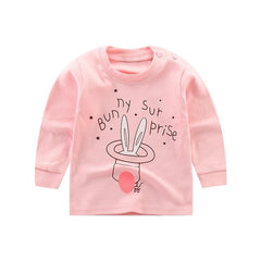 2020 Spring Autumn Kids Boys T Shirt Cute Cartoon Print Long Sleeve Baby Girls T-shirts O-neck Cotton Children T-shirt Tops