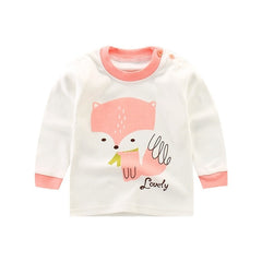 2020 Spring Autumn Kids Boys T Shirt Cute Cartoon Print Long Sleeve Baby Girls T-shirts O-neck Cotton Children T-shirt Tops