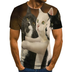 Newest Cat 3D Printed T-shirt Casual Short Sleeve O-Neck Fashion Printed 3D t shirt Men/Women Tees High Quality tshirt Hombre