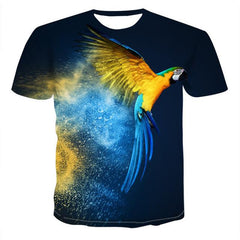 2020New Hip hop 3D Print Animal Cool Funny T-Shirt Men Short Sleeve Summer Tops Tee Shirt T Shirt Male Fashion tshirt Male