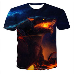 2020New Hip hop 3D Print Animal Cool Funny T-Shirt Men Short Sleeve Summer Tops Tee Shirt T Shirt Male Fashion tshirt Male