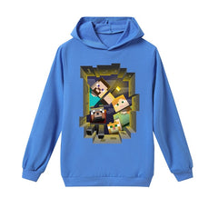 Long Sleeve Minecrafters Children T-Shirts Boys Kids Autumn Kids Girls Tops 3-16 Years Children Clothes Cartoon Car Hooded