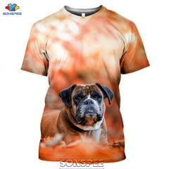 SONSPEE Animal Boxer Dog 3D Print Men's T Shirt Plus Size Fashion Casual O Neck Short Sleeve Men Women Funny Tees Tops Shirts