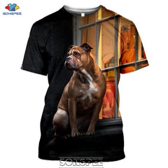 SONSPEE Animal Boxer Dog 3D Print Men's T Shirt Plus Size Fashion Casual O Neck Short Sleeve Men Women Funny Tees Tops Shirts