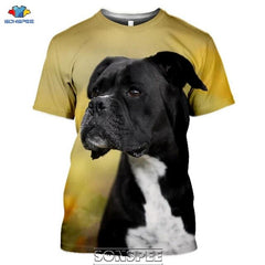 SONSPEE Animal Boxer Dog 3D Print Men's T Shirt Plus Size Fashion Casual O Neck Short Sleeve Men Women Funny Tees Tops Shirts