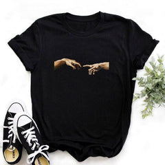 Women Mouse Print T-shirt Girl Funny Mouse Harajuku Ulzzang T-shirt Graphics Cute Cartoon T-shirt Korean 90s Shirt,Drop Ship