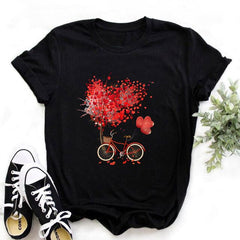 Women Mouse Print T-shirt Girl Funny Mouse Harajuku Ulzzang T-shirt Graphics Cute Cartoon T-shirt Korean 90s Shirt,Drop Ship