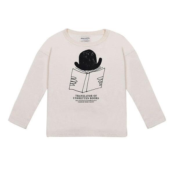 INS Explosion 2020 qiu dong kuan Bobo Series Kids Kid's T-shirt 100% 100% Cotton Coat girls tops