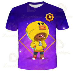 LEON NITA Brawling Game Kids T-shirt Spike Stars Game 3D Print Tshirt Tops Boys Girls Cartoon Star Tshirts Tops Teen Clothing