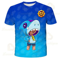 LEON NITA Brawling Game Kids T-shirt Spike Stars Game 3D Print Tshirt Tops Boys Girls Cartoon Star Tshirts Tops Teen Clothing