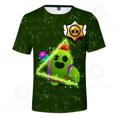 LEON NITA Brawling Game Kids T-shirt Spike Stars Game 3D Print Tshirt Tops Boys Girls Cartoon Star Tshirts Tops Teen Clothing