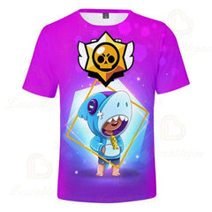 LEON NITA Brawling Game Kids T-shirt Spike Stars Game 3D Print Tshirt Tops Boys Girls Cartoon Star Tshirts Tops Teen Clothing