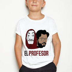 La Casa De Papel Kid t shirt Harajuku Pure cotton print Short Sleeve funny Money Heist House of Paper camiseta Tops Tees