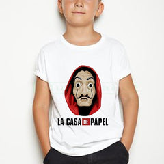 La Casa De Papel Kid t shirt Harajuku Pure cotton print Short Sleeve funny Money Heist House of Paper camiseta Tops Tees